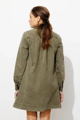 Robe courte en jean Femme — photo 4