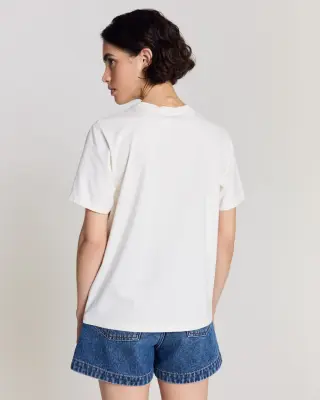Tee Shirt Bree Balzac Pool Club écru et bleu — photo 4