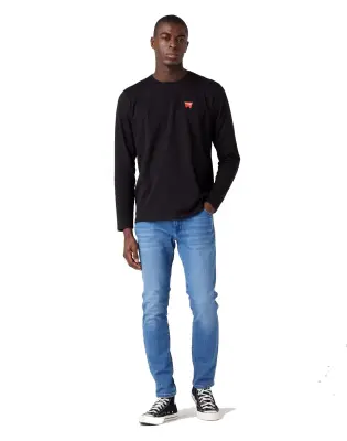 WRANGLER TEE SHIRT MANCHES LONGUES Noir — photo 4