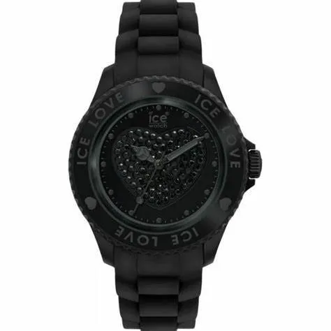 Montre a quartz love noir