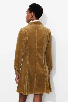 Robe en velours côtelé Femme — photo 4