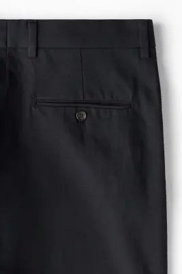 Pantalon évasé Regular Fit en lin mélangé - Noir — photo 1
