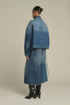 BERMUDA JOYCE DENIM BLEU DÉLAVÉ — photo 2