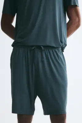 Ensemble de pyjama avec T-shirt et short - Turquoise foncé — photo 2