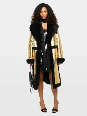 Manteau Lunar Cuir Shearling — photo 3