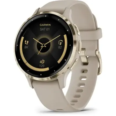 Garmin Venu 3S Soft Gold avec bracelet lin 010-02785-02 — photo 1