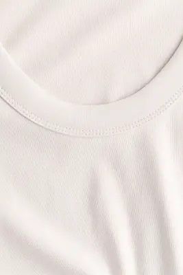 Top en coton - Taupe clair — photo 2