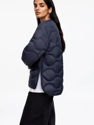 Veste matelassée Re:Down - Bleu foncé — photo 5
