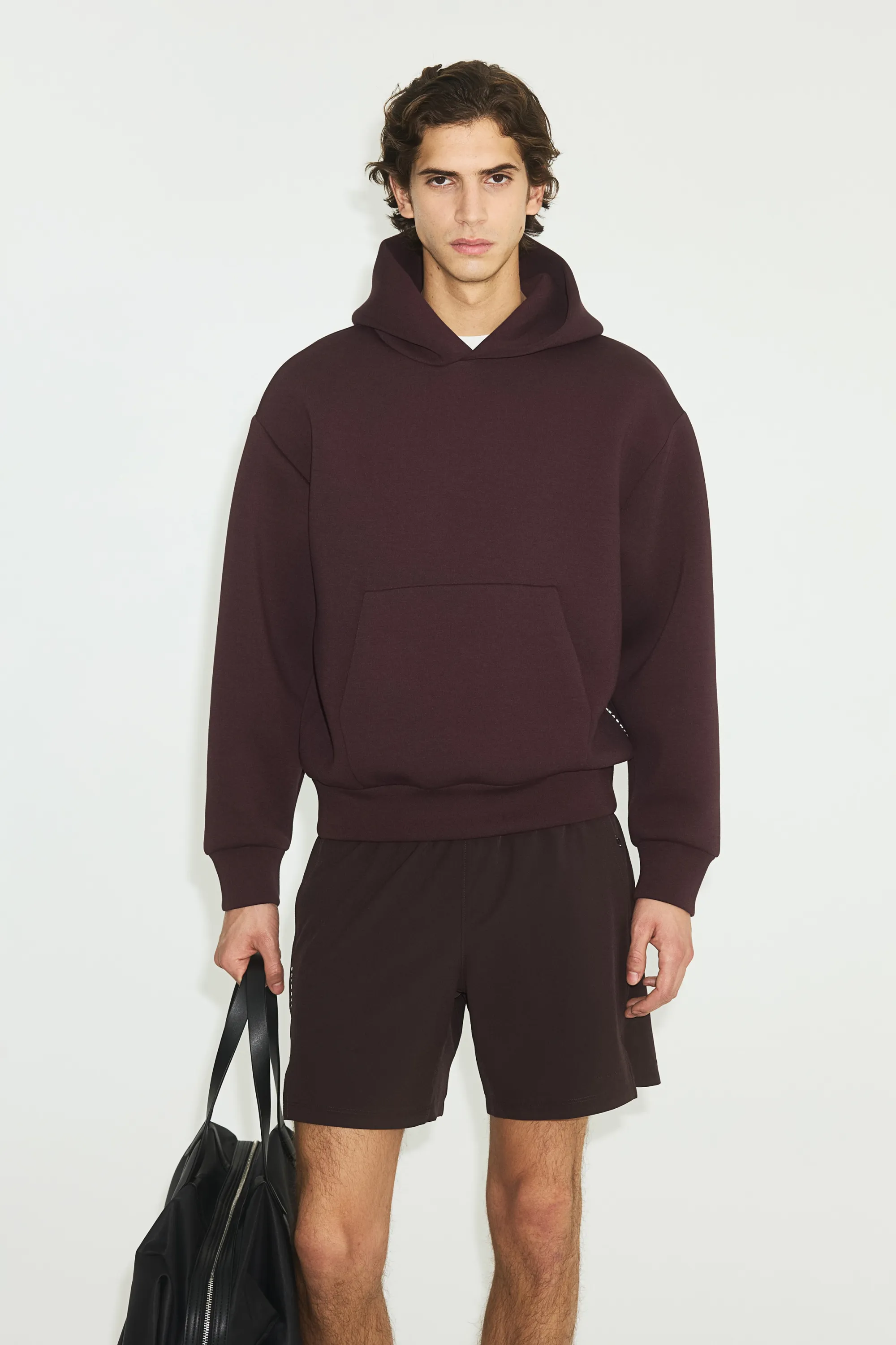 Hoodie de sport Oversized Fit DryMove™ - Marron foncé