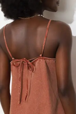 Robe courte en jean Femme — photo 5