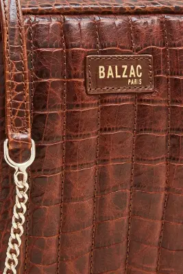 Sac Grand César cognac embossé — photo 4