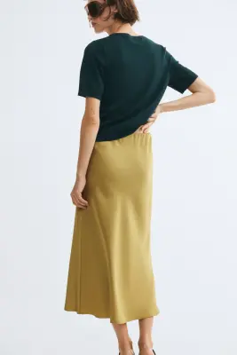 Jupe midi - Jaune moutarde — photo 3
