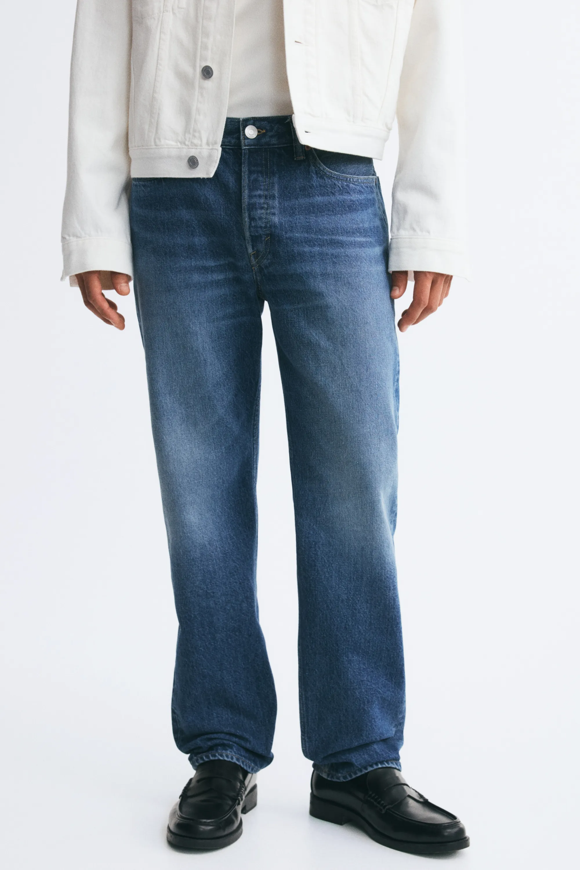 Straight Regular Jeans - Bleu denim foncé