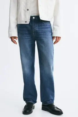 Straight Regular Jeans - Bleu denim foncé — photo 1