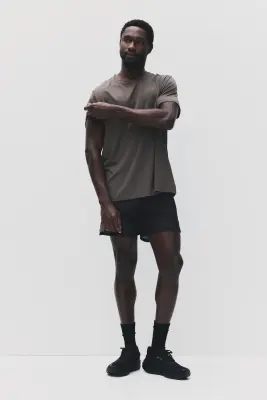 T-shirt de sport en mesh DryMove™ - Marron — photo 2