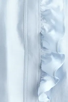 Blouse à boutons avec ruché - Bleu clair — photo 4