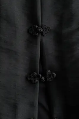 Veste avec boutons noués - Noir — photo 4