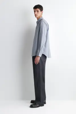 CHEMISE RAYÉE DÉCONTRACTÉE - BLEU / RAYÉ — photo 1