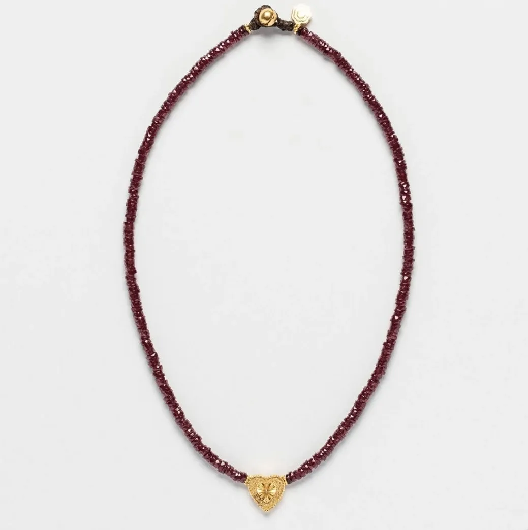 Nouveau ! BOHEMIAN RHAPSODIE PARIS Collier Virna Grenat -30%