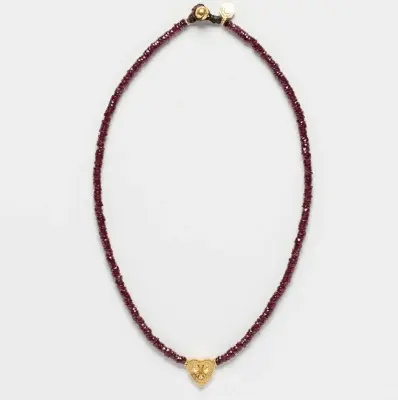 Nouveau ! BOHEMIAN RHAPSODIE PARIS Collier Virna Grenat -30% — photo 1