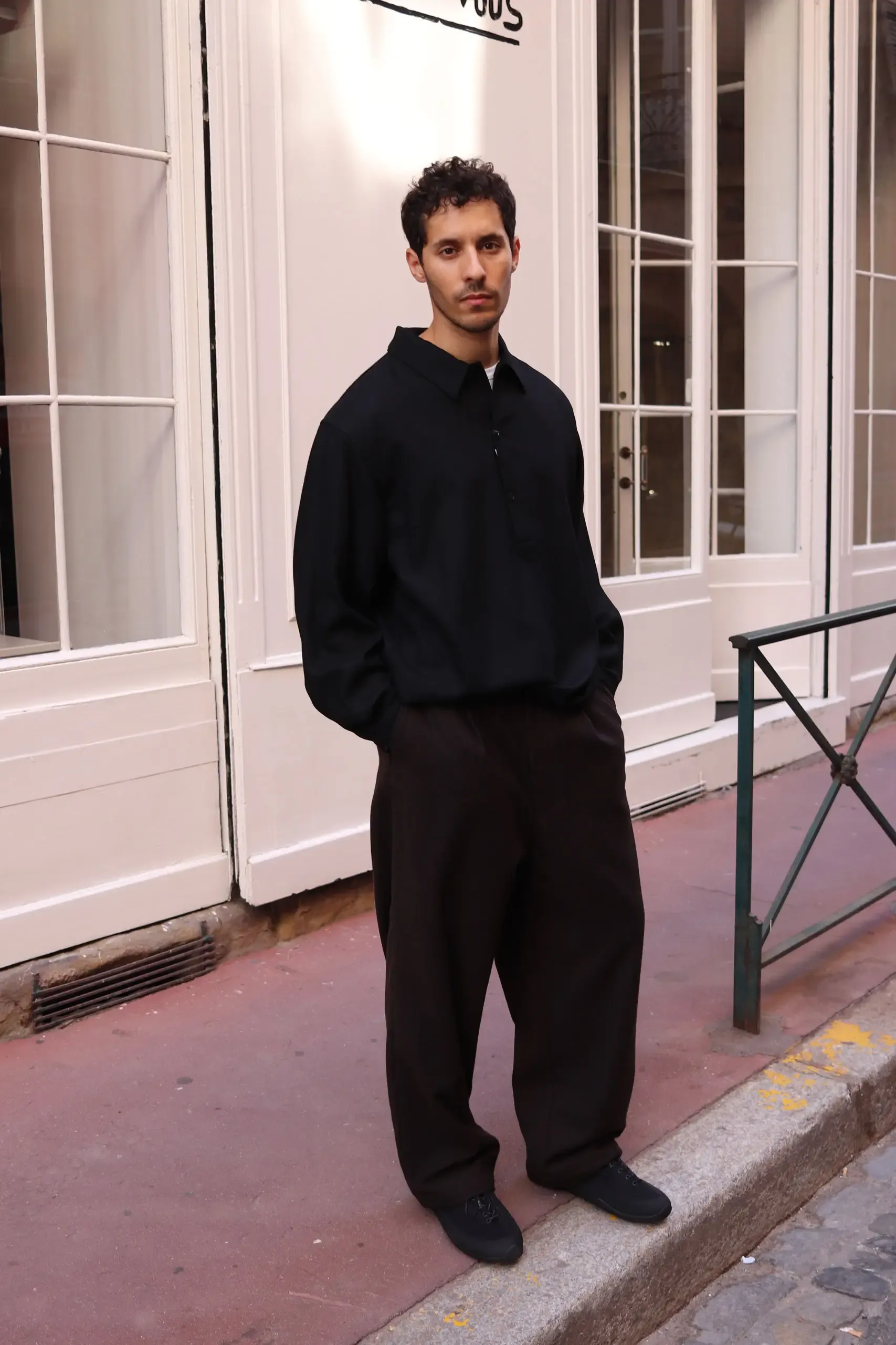 Still By Hand –  W/N wide pants PT08263OS – DARK BROWN