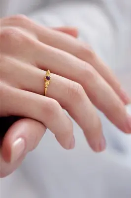 BAGUE ATHÉNAÏS SMALL - Plaqué or 3 microns — photo 2