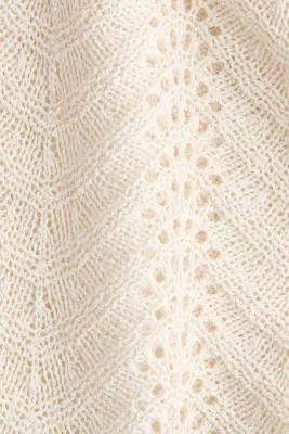 Short en maille avec taille élastique - Crème — photo 2