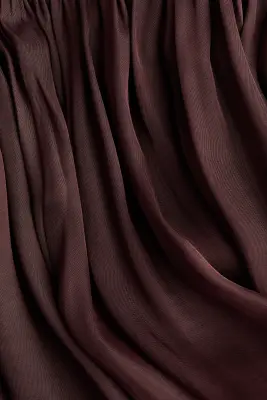 Robe drapée avec détail à nouer - Marron foncé — photo 4