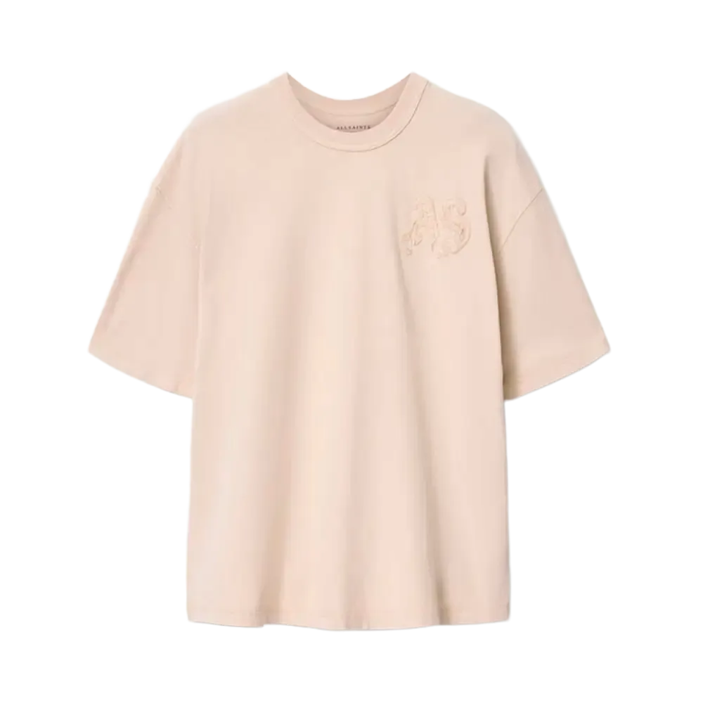 ALLSAINTS Insignia Short Sleeve Cotton T-Shirt Crystal Pink