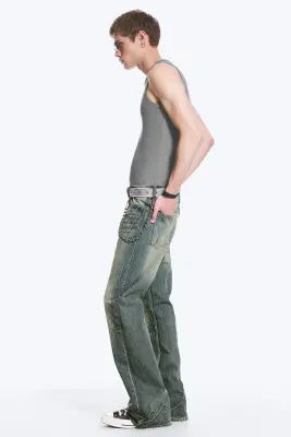 Jean bootcut regular taille basse Boo Bootleg - Hazy Blue - Bleu moyen — photo 3