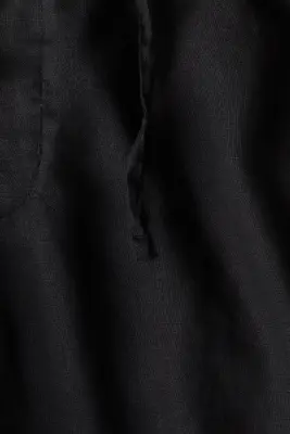 Short Regular Fit en lin - Noir — photo 5