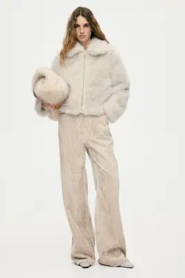 Veste avec col - Crème — photo 2