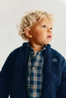 Veste en tissu Teddy bear - Bleu marine — photo 3