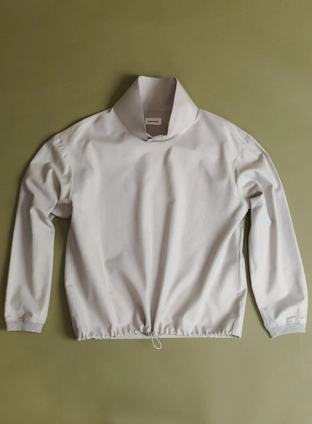 Large Neck Sweatshirt in Chalk Cotton Flannel