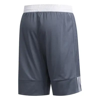 ADIDAS SHORT REVERSIBLE Gris Blanc — photo 4