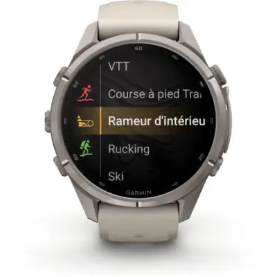 Garmin Fenix 9 Pro InReach amoled 43mm Sapphire Titane bracelet gris cendré/grès foncé 010-04335-81 — photo 2
