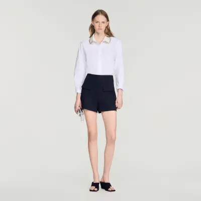 Chemise à col bijou