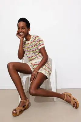 Pull rayé en crochet — photo 3