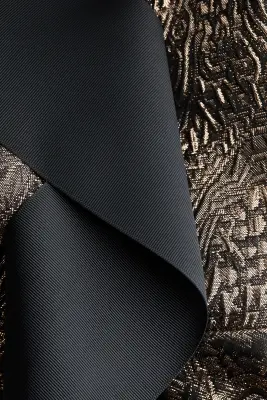Robe à manches ballon - Noir/motif — photo 3