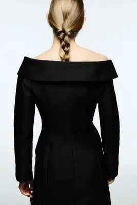Robe blazer à fermeture croisée - Noir — photo 2