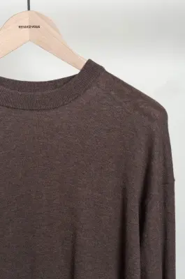 Roberto Collina – Knit LS Crewneck Sweater Comfort Fit – Corteccia — photo 2