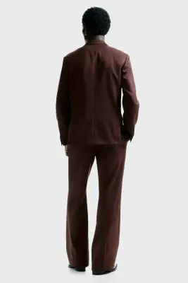 Veste Regular Fit à fermeture droite - Marron foncé — photo 3