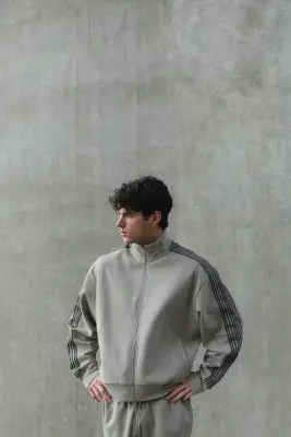Veste de survêtement Regular Fit DryMove™ - Beige — photo 2