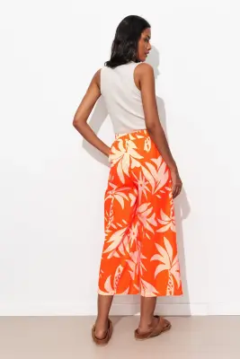 Pantalon large imprimé fluo — photo 4