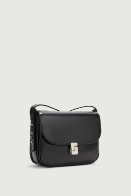 SAC BELLISSIMA MAXI NOIR FERMOIR ARGENTÉ — photo 2