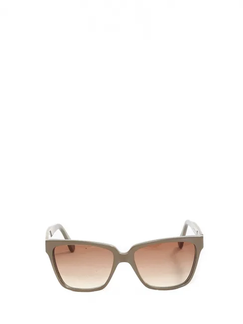 Lunettes de soleil monture gris taupe et verres dégradés bruns Prix boutique 250€