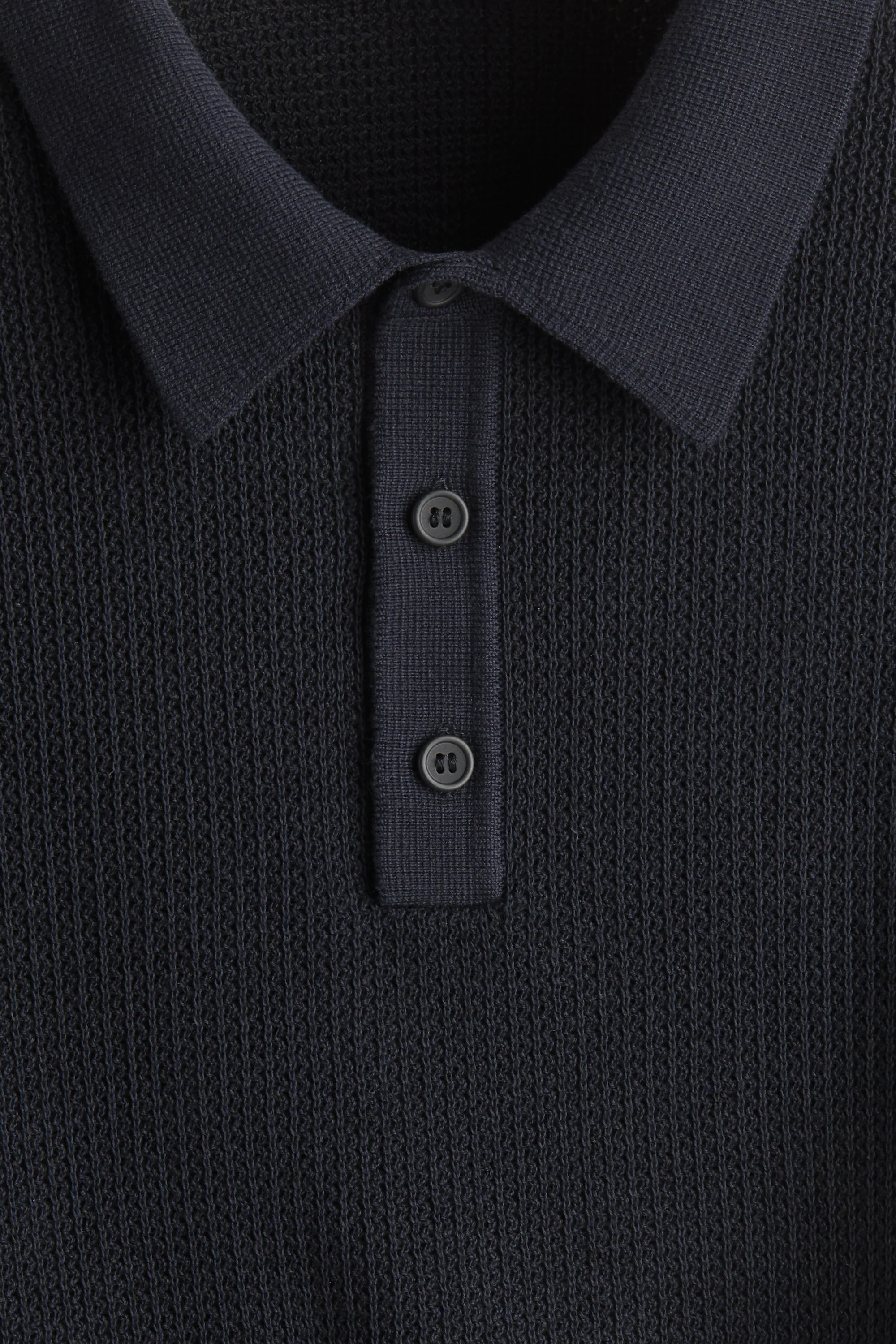 Polo Regular Fit en maille - Bleu marine