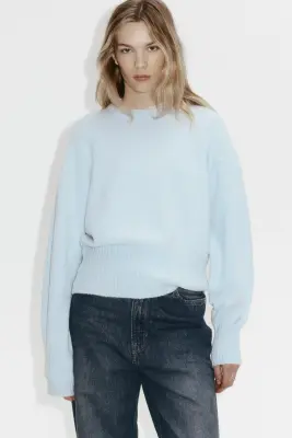 Pull oversize - Bleu clair — photo 3