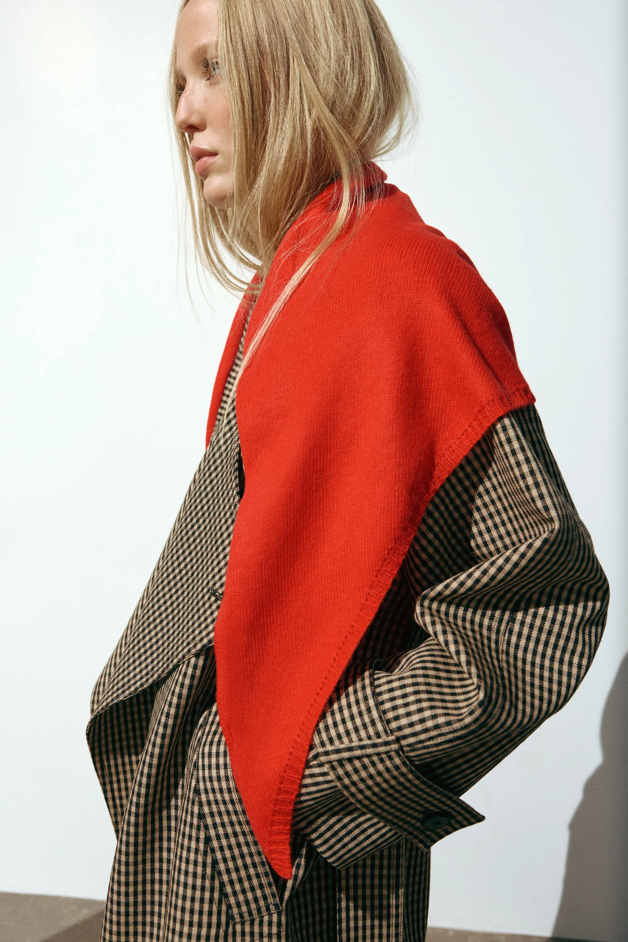 Foulard en maille fine - Rouge