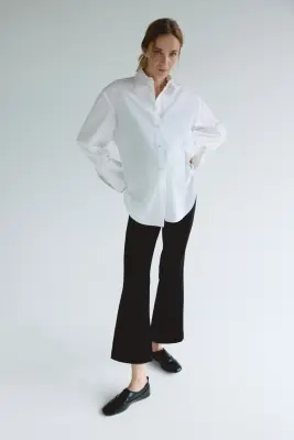 MAMA Pantalon évasé en interlock - Noir — photo 2